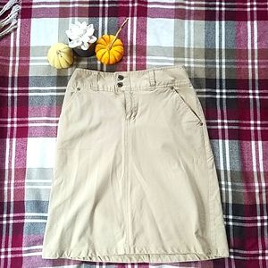 Crazy Horse Khaki Pencil Skirt